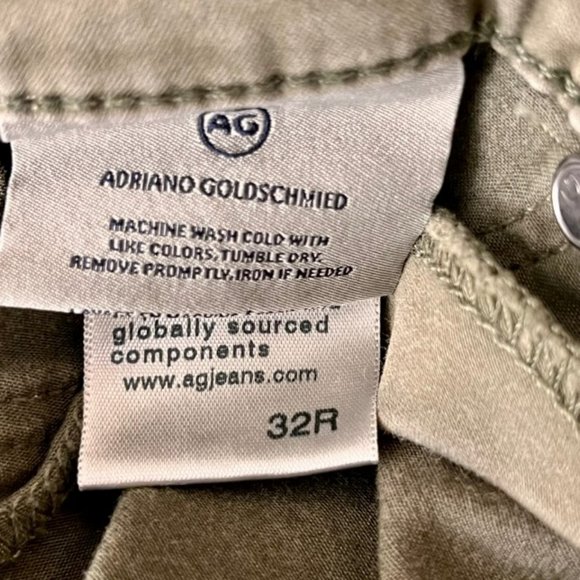 Adriano Goldschmied for Anthropologie Abbey Sateen Ankle Jeans - Olive - 32R - Picture 12 of 12